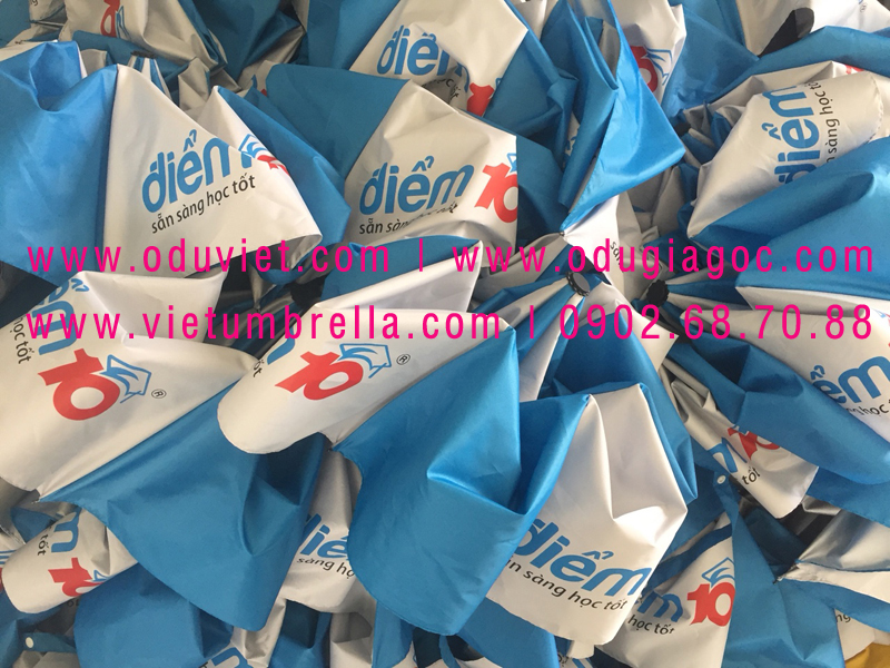 xưởng sản xuất ô dù cầm tay in logo quảng cáo